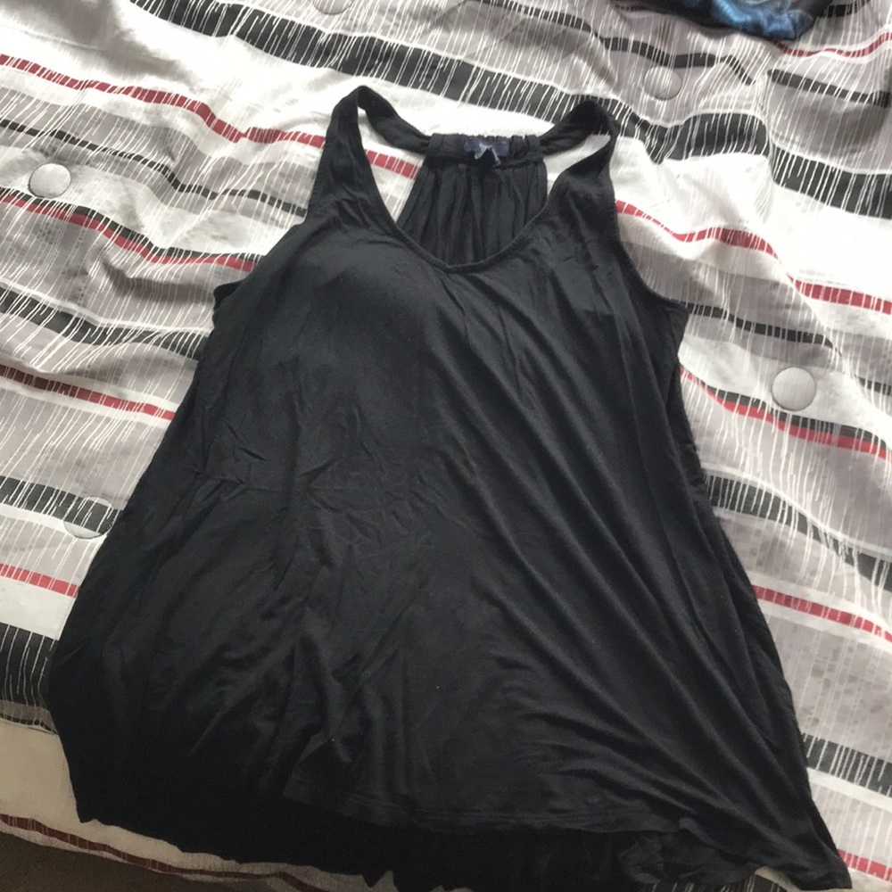 Black, long, tank top